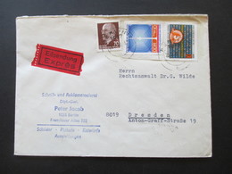 DDR 1970 Eilsendung Expres Berlin N17 Nach Dresden Mit Bahnpost Stempel Berlin - Dresden Zug 5532 - Storia Postale