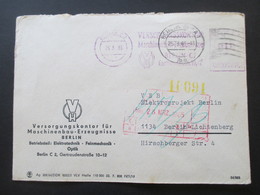 DDR 1965 ZKD Violetter Freistempel Versorgungskontor Maschinenbau Erzeugnisse Nach Berlin Lichtenberg Mit Ank. Stempel - Brieven En Documenten