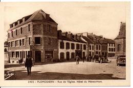 29 - PLOMODIERN - Lot De 2 Cartes - Place De L'Eglise Et Rue De L'Eglise - Plomodiern