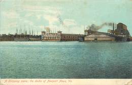 NEWPORT NEW - A Shipping Scene, The Docks. - Newport News