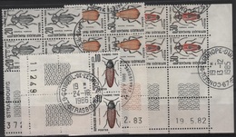 FR/TAX 82 - FRANCE N° 103-104-105-109 Obl. Bords De Feuilles Numérotés Ou Datés - 1960-.... Afgestempeld