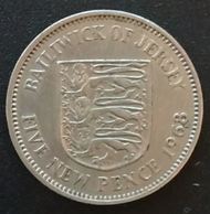 JERSEY - 5 PENCE 1968 - Elizabeth II - 2eme Effigie - KM 32 - FIVE NEW PENCE - Jersey