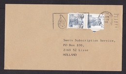 Ireland: Cover To Netherlands, 1983, 2 Stamps, Castle, Cancel Giving For Living, Slogan Blood Donation (1 Stamp Damaged) - Lettres & Documents