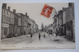 CPA Dpt 08 - Le Chesne ( Ardenne) - Rue Chanzy Et Route Vers Vouziers - 1911 (livraison Gratuit France) - Le Chesne