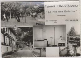D38 - LA TRONCHE -CHALET STE THERESE "LE NID DES ENFANTS"-CPSM Dentelée Multivues (4 Vues) Grand Format En Noir Et Blanc - La Tronche