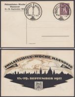 PP 61 C 4/02 "Philatelistenwoche Hannover", 1922, Pass. Sst. - Briefkaarten