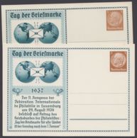 PP 122 C 35/01 + /02 ""Tag Der Briefmarke", 1927, 2 Versch. Varianten, Ungebraucht - Interi Postali Privati