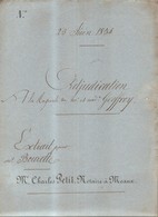 Dépt 77 - VILLENOY - 1854 - Vente à M. BOURETTE (adjudication à La Requête De M. Et Mme GEOFFROY) - Meaux - COLLINET - Villenoy