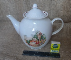 VTG Vintage USSR Soviet Ukraine Polonnoe Big Tea Pot Porcelain 2d Grade Marked - Other & Unclassified