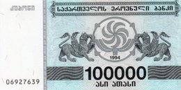 GEORGIA  100000 KUPONI (LARIS) 1994 P-48Ab  UNC - Géorgie