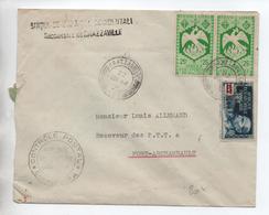 1944 - ENVELOPPE De BRAZZAVILLE (CONGO / AEF) Avec CENSURE Pour FORT ARCHAMBAULT - Cartas & Documentos