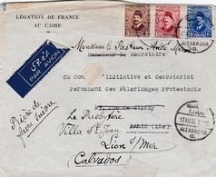 EGYPTE : Fouad 1er Sur Lettre De La Légation De France Au Caire. Redirigée - Storia Postale