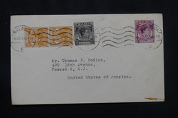 MALAISIE- Enveloppe De Malacca En 1949 Pour Les Etats Unis, Affranchissement Plaisant - L 57250 - Malayan Postal Union