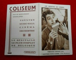 Calendrier De Poche 1933/ Acteur Fernand Gravey/ Cinéma Coliseum/ Charleroi - Petit Format : 1921-40