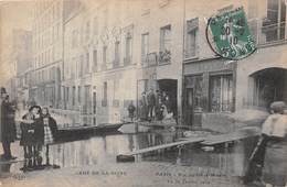 75005-PARIS-RUE DU FER-A-MOULIN LE 30 JANVIER 1910 CRUE DE LA SEINE - Arrondissement: 05