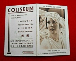 Calendrier De Poche 1933/ Actrice Marie Glory/ Cinéma Coliseum/ Charleroi - Petit Format : 1921-40