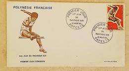 POLYNESIE Athletisme, Haies, Hurdling, Yvert N° 67 FDC, 1 Er Jour.  III Eme Jeux Du Pacifique Sud 1969 - Athlétisme