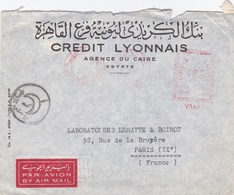 EGYPTE :   Oblitération Mécanique Sur Lettre Commerciale Du Caire Avec Cachet De Contrôle - Lettres & Documents