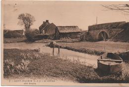 Cpa C24 SAINT JOACHIM Le Marais Côté Boulée-maisons-barque - Saint-Joachim