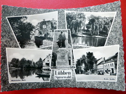 Lübben - Spreewald - Lubin - Echtfoto - HO Gaststätte Strandcafe - Gerhardt-Denkmal - DDR 1962 - Luebben