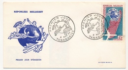 MADAGASCAR - 2 Enveloppes FDC - 45f Et 85f Poste Aérienne - Admission à L'U.P.U. 1961 - Tananarive - Nov 1963 - Madagascar (1960-...)