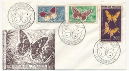 MADAGASCAR - Enveloppe FDC - 0,30f + 0,40f + 200f PAPILLONS - Tananarive - 25/5/1960 - Madagaskar (1960-...)