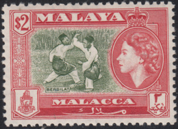 Malaya Malacca 1957 MH Sc 54 $2 Bersilat, Elizabeth II - Malacca