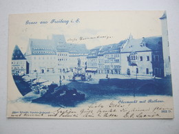 FREIBERG ,  Seltene Karte 1896 - Freiberg (Sachsen)