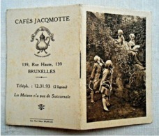 Calendrier De Poche à Feuillets/ Publicité 1934/ Cafés Jacqmotte Bruxelles - Petit Format : 1921-40