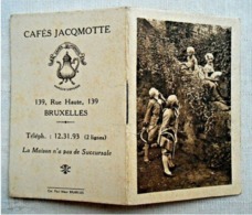 Calendrier De Poche à Feuillets/ Publicité 1934/ Cafés Jacqmotte Bruxelles - Klein Formaat: 1921-40