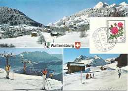 Waltensburg - Dorf, Skigebiet Pez D'Artgas          Ca. 1970 - Waltensburg/Vuorz