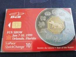 CANADA CHIP  CARD  YEAR OF THE RABBIT COIN ON CARD   SPECIAL CARDS  $10,00  MINT **779** - Canada