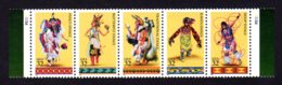 ETATS-UNIS / USA 1996 - Yvert #2517/2521 - Scott #3072/3076 - Neufs ** / MNH - Danses Des Indiens D'Amérique - Unused Stamps