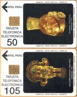Peru - TST-ENT-0001/2, Gemplus Monetel Test Cards, 50U & 105U, 11/93, Used As Scan - Perú