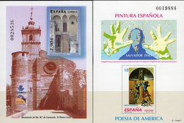 Imperf. EXPO 2004 Spanien SD32 3150B+Bl.135 SD83 ** 30€ Kunst Dali Carracedo Leon Pruebas Church S/s Black Sheets Espana - Ensayos & Reimpresiones