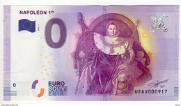 2016-1 BILLET TOURISTIQUE FRANCE 0 EURO SOUVENIR N°UEAV003652 NAPOLEON 1er - Essais Privés / Non-officiels