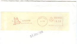 RMS Fragment FR35357 6.50  Partille Upjohn Farmaceutical Butterfly Vlinder Papillon Koninginnenpage Machaon Swallowtail - Machine Labels [ATM]