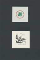 Ex Libris Margrethe Johansen + Johs.H. Johansen - Jørgen Jensen - Bookplates