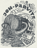 Ex Libris Johannes Parvits - Johannes Juhansoo (philately - Filatelie) - Bookplates