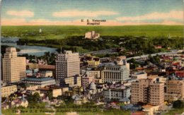 Louisiana Shreveport Business Section Aerial View Looking Towards U S Veterans Hospital Curteich - Shreveport