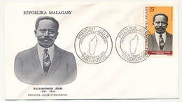 MADAGASCAR - Enveloppe FDC - Personnages Célèbres - Jean RALAIMONGO - 14 Oct 1971 - Madagascar (1960-...)