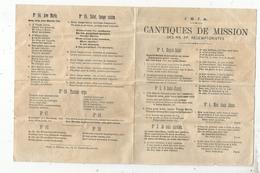 Partition Musicale , 4 Pages ,CANTIQUES DE MISSION DES RR. PP. REDEMTORISTES ,2 Scans ,  1.55 E - Partitions Musicales Anciennes