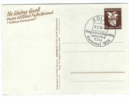 ALLEMAGNE 1939: Belle CP Entier De 6 Pf. De Köln, Beau CAD - Postkarten