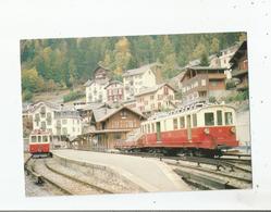 EN GARE DE FINHAUT 22 10 85 UN TRAIN DE BALLAST FORME DU TRACTEUR 32 ET DU WAGON 132 ATTEND UN CROISEMENT - Finhaut