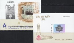 Imperf.EXPO 2000 Spanien SD28 3101B+Bl.84 SD72 ** 37€ Brunnen Briefkasten Pruebas Bloc Ss Philatelic Black Sheets Espana - Prove & Ristampe