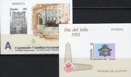 Imperf.EXPO 2000 Spanien SD28 3101B+Bl.84 SD72 ** 37€ Brunnen Briefkasten Pruebas Bloc Ss Philatelic Black Sheets Espana - Ensayos & Reimpresiones