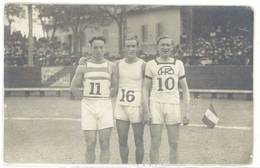 Cpa Carte-photo 3 Hommes, Coureurs Athlétisme ? - Athlétisme