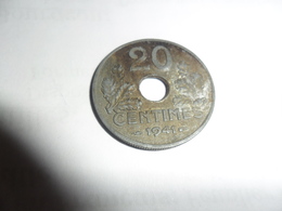 20  Centimes état Français 1941 - E. 20 Centimes