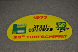 Rally Plaat-rallye Plaque Plastic: 23e Turfschiprit Breda 1977 SPORT-COMMISSIE BP Visco 2000 - Rallyeschilder