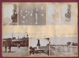 250320 - 13 PHOTO 1897 98 - Manège Des Cochons - Pont De BRY 94 - Enfant Sur Cheval à Roulettes Jouet Soldat Train - Lieux